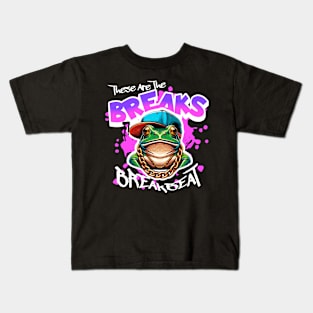BREAKBEAT  - These Are The Breaks Frog (white/pink) Kids T-Shirt